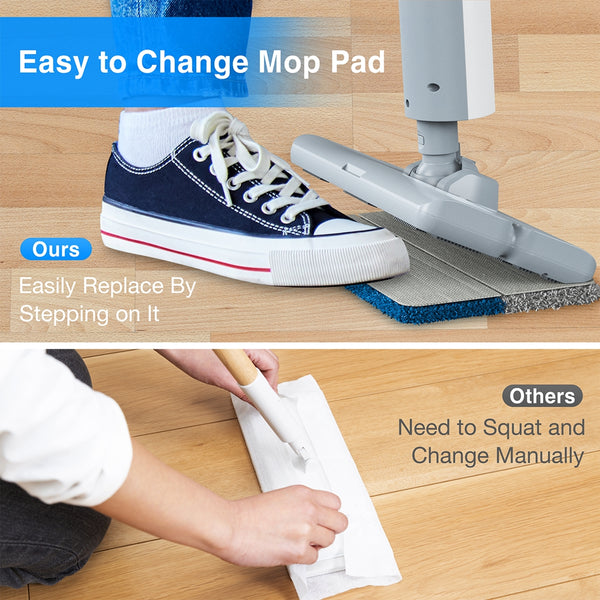 VAVSEA Steam Mop, Floor Steamer with 4 Washable Pads, Steam Cleaner for Cleaning Hardfloors