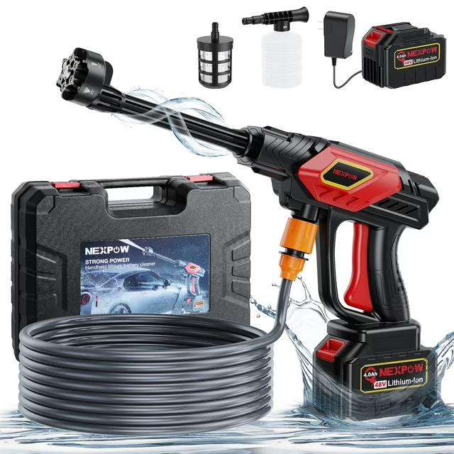 thumbnail image 2 of Cordless Pressure Washer 950PSI Portable - 2 Batteries, 6-in-1 Nozzle & Foam Cannon For Home & Garden 2 of 9