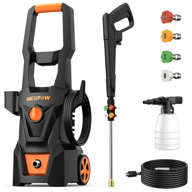 NEXPOW 4000PSI Electric Pressure Washer, 2.6 GPM Power Washer with 30f