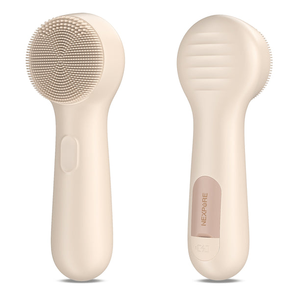 NEXPURE Facial Cleansing Brush,IPX7 Waterproof Sonic Face Brush for All Skin Types,Electric Silicone Face Scrubber for Cleansing