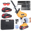 NEXPOW Cordless Reciprocating Saw - 2 x 24V Lithium-ion, 3500 SPM, 7 Saw Blades for Wood, Metal, PVC Cutting