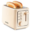 VAVSEA 2 Slice Toaster, 1000W Retro Wide Slot Toaster with 6 Shade Settings & LED Light, Removable Crumb Tray