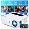GROVIEW Projector, 15000lux 490ANSI Native 1080P WiFi Bluetooth Projector, 300'' Video Projector, Supports 4K & Zoom, 5G Sync