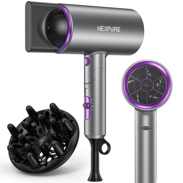 NEXPURE Ionic Hair Dryer 2000W Powerful Blow Dryer with Diffuser and Concentrator Attachments