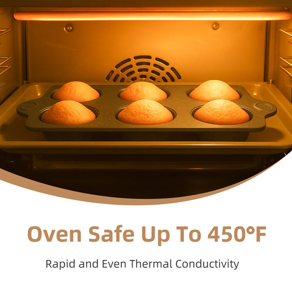 VAVSEA Bakeware Set of 7, Nonstick Baking Pan Set, Carbon Steel Heavy Oven Pan Set with Cookie Sheet, Cake Pan, Loaf Pan etc.