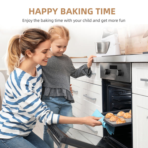 VAVSEA Bakeware Set of 7, Nonstick Baking Pan Set, Carbon Steel Heavy Oven Pan Set with Cookie Sheet, Cake Pan, Loaf Pan etc.