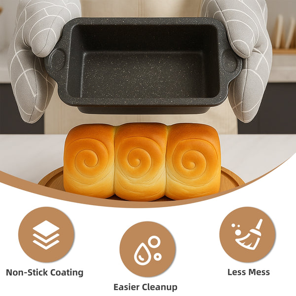 VAVSEA Bakeware Set of 7, Nonstick Baking Pan Set, Carbon Steel Heavy Oven Pan Set with Cookie Sheet, Cake Pan, Loaf Pan etc.