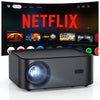 Built-in streaming app full HD smart projector, HAPPRUN 4K projector, supports Wi-Fi and Bluetooth, Dolby audio, 300-inch large screen, suitable for home, outdoor, and indoor viewing