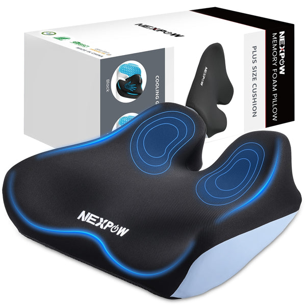 NEXPOW Car Seat Cushion, Memory Foam Seat Cushion for Driving for Back, Hip & Tailbone Pain Relief, Chair Cushion Non-Slip Design