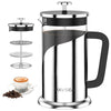 VAVSEA Double Wall French Press Coffee Maker, 35oz Coffee Press with Thicken Borosilicate Glass & 304 Stainless Steel for Travel
