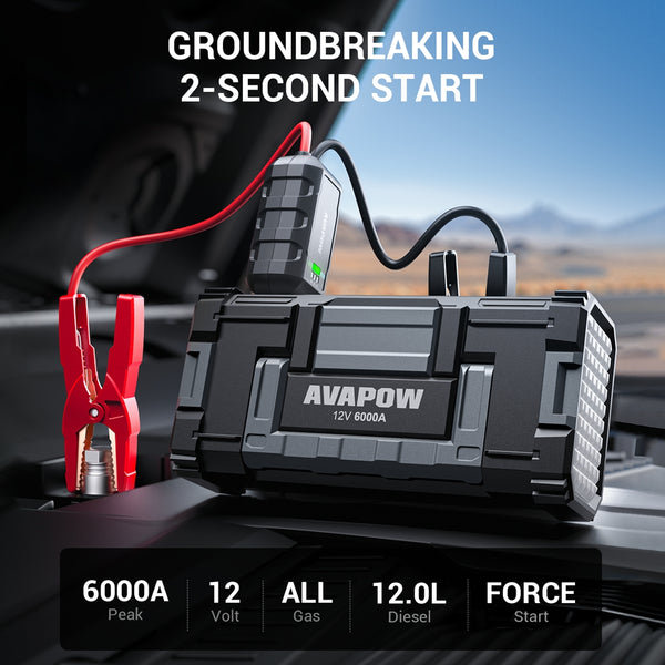 AVAPOW Car Jump Starter, 4000A Peak 27800mAh Battery Jump Starter Battery Booster Power Pack,USB Quick Charge 3.0