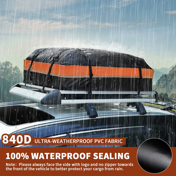 NEXPOW Car Rooftop Cargo Carrier Bag, 21 Cubic Feet 100% Waterproof Heavy Duty 840D Car Roof Bag