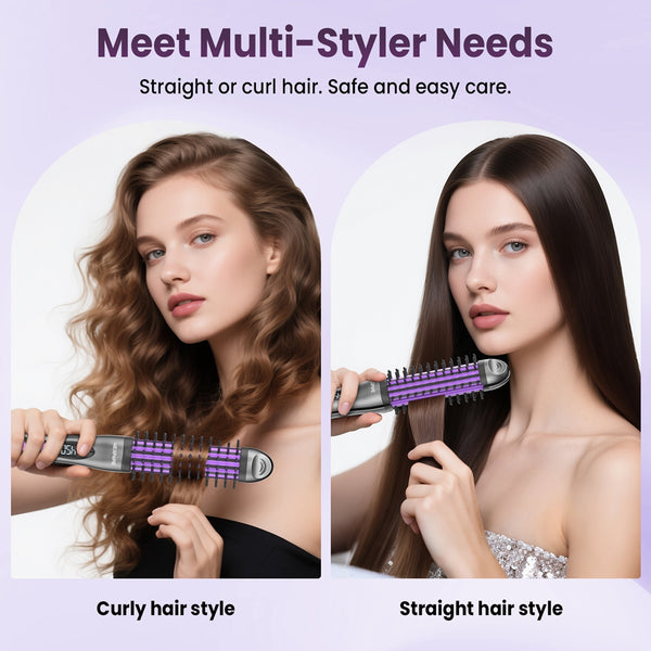 NEXPURE Curling Iron - 360° Styler Curling Iron, Hair Straightener and Curler 2 in 1 for Smooth Straight Hair & Frizz-Free Styling