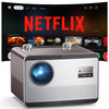 Built-in Streaming App Full HD Smart Projector, HAPPRUN Native 1080P Movie Projector with Auto Focus, WiFi and Bluetooth, 300'' Large screen, Suitable for Home, Outdoor and Indoor