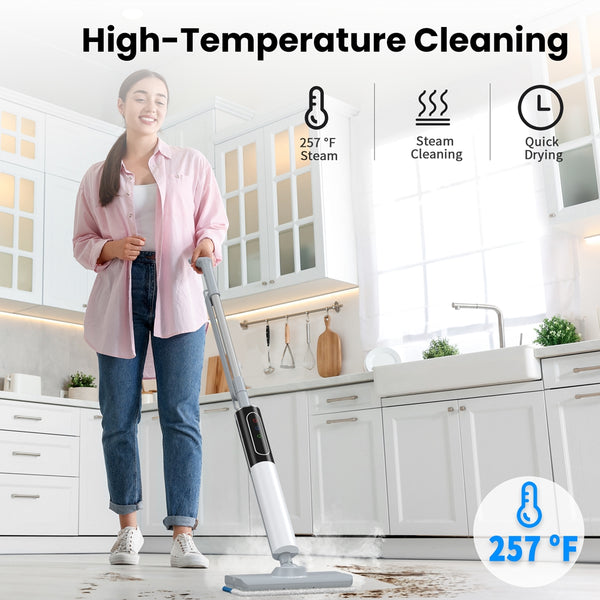 VAVSEA Steam Mop, Floor Steamer with 4 Washable Pads, Steam Cleaner for Cleaning Hardfloors