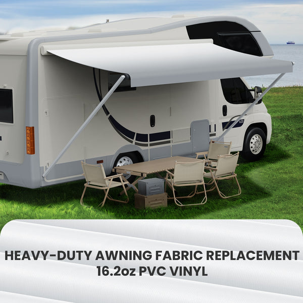 NEXPOW 16ft RV Awning Replacement Fabric｜Waterproof Camper Awning for Trailers, Motorhomes, RVs