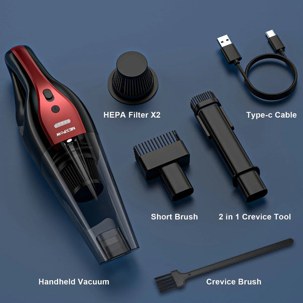 NEXPOW Car Vacuum Cleaner,10000PA Cordless Handheld Vacuum with 800ml Dust Cup, Handheld Vacuum Cleaner