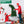 Load image into Gallery viewer, 6FT Santa Hat Style Pre-lit Christmas Tree, Hinged Artificial Xmas Tree Pine Tree with 250 Warm White Lights, 839 Branch Tips for Holiday Party
