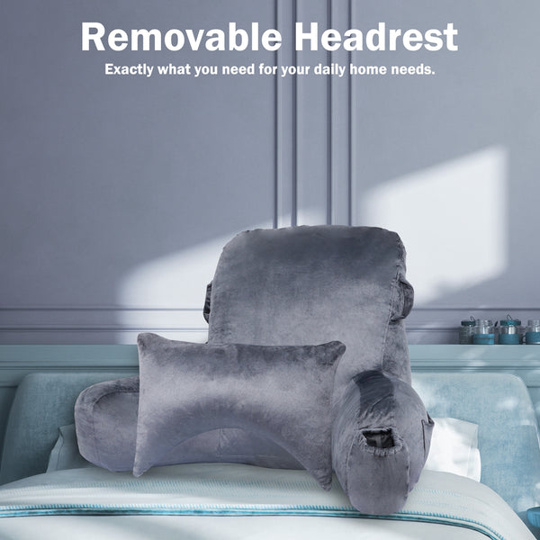 VAVSEA Reading Pillow Extra Large 31" Backrest Pillow with Arms Bed Rest Pillow