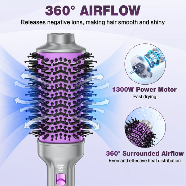 NEXPURE Hair Dryer and Blow Dryer Brush in One 4 in 1 Hair Dryer Brush with Negative Ion