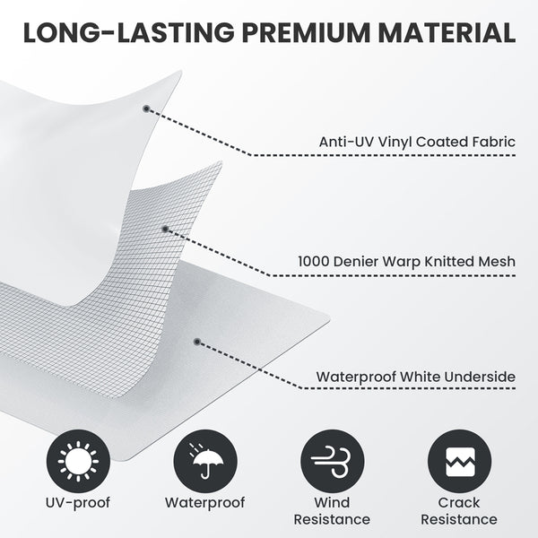 NEXPOW 16ft RV Awning Replacement Fabric｜Waterproof Camper Awning for Trailers, Motorhomes, RVs