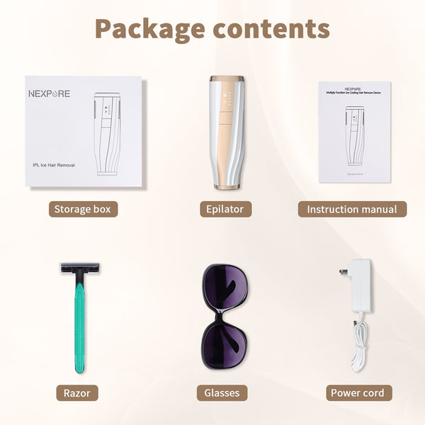 NEXPURE Laser Hair Removal - IPL System for Permanent Results, 5 Levels, Full Body Hair Removal