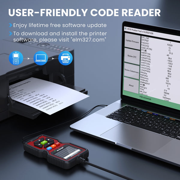 NEXPOW OBD2 Scanner, Car Code Reader, Auto Diagnostic Tool for Check E