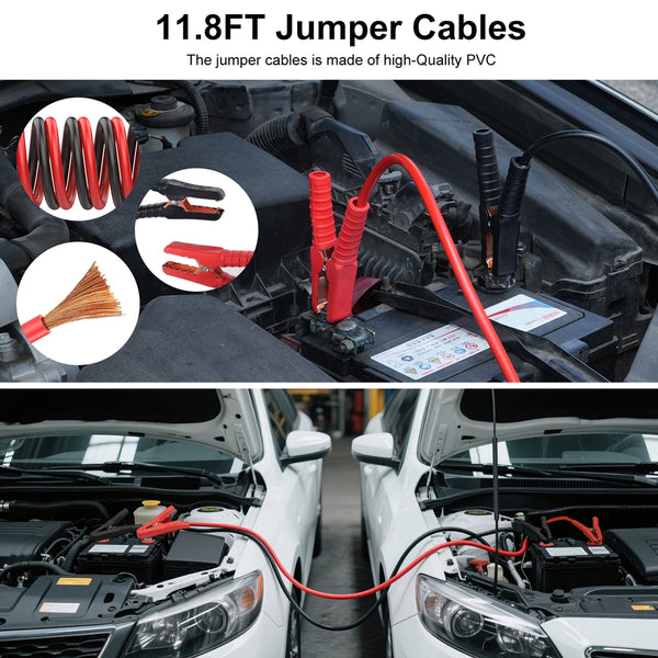 NEXPOW Car Emergency Kit, Roadside Assistance Kit with Jumper Cables, Tow Rope, Shovel, Flashlight for Car, SUV, Truck