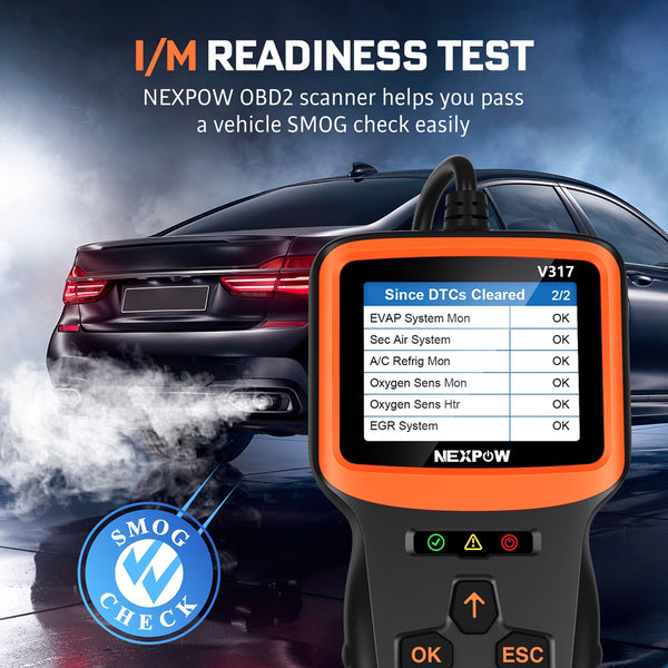 NEXPOW OBD2 Scanner Code Reader, Check Engine Code Readers with I/M Readiness, CAN Diagnostic Scan Tool for All Vehicles after 1996