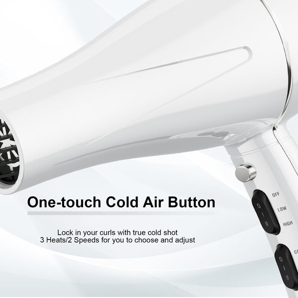 NEXPURE Hair Dryer, 1875W Professional Ionic Blow Dryer with Diffuser for Quick Drying & Styling
