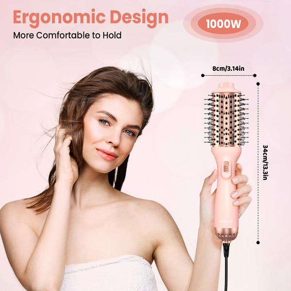 NEXPURE 4-in-1 Hair Dryer Brush for Thick Hair – Ionic Ceramic Titanium Hot Air Volumizer & Anti-Frizz Styler