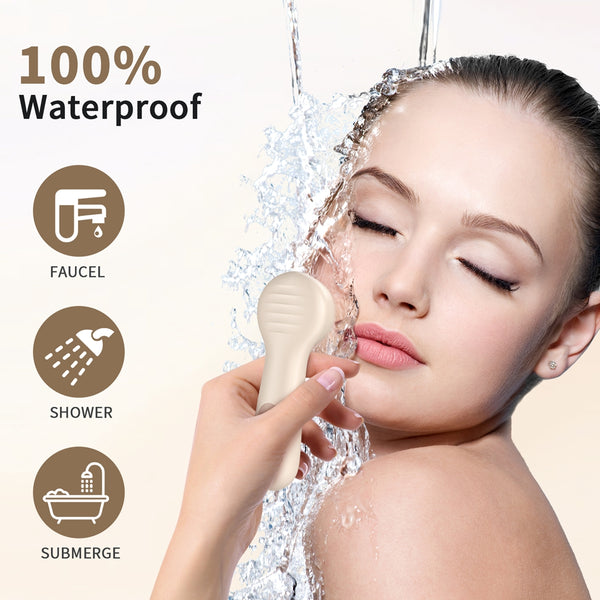 NEXPURE Facial Cleansing Brush,IPX7 Waterproof Sonic Face Brush for All Skin Types,Electric Silicone Face Scrubber for Cleansing