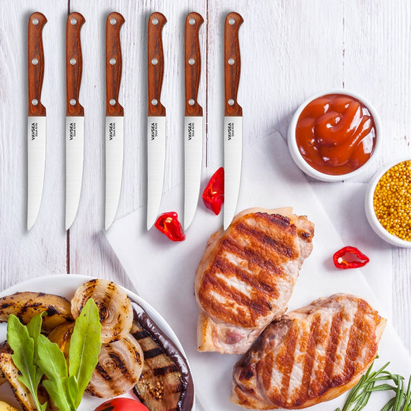 VAVSEA Knife Block Set, 16 Pieces Kitchen Knife Set with Block, Stainless Steel Knife Set for Gift