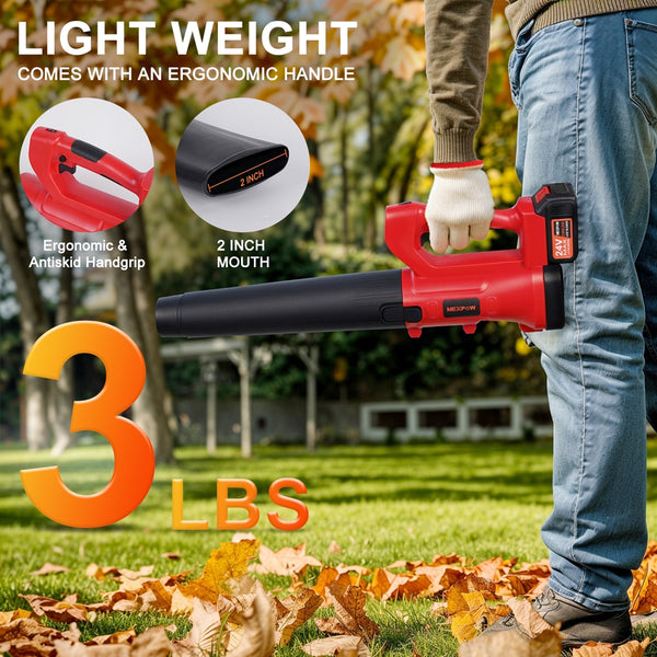 Nexpow 24V Cordless Leaf Blower, 130 mph at Leaf Blower, 24V, Handheld, Fast Charger, 4 Speed Mode