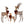 Load image into Gallery viewer, 3pcs 4FT 30.00V 3.60W Family Elk Brown Ratten Style Frame Courtyard Elk Decoration
