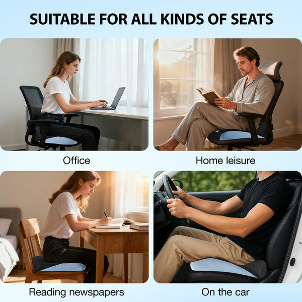 NEXPOW Car Seat Cushion, Memory Foam Seat Cushion for Driving for Back, Hip & Tailbone Pain Relief, Chair Cushion Non-Slip Design
