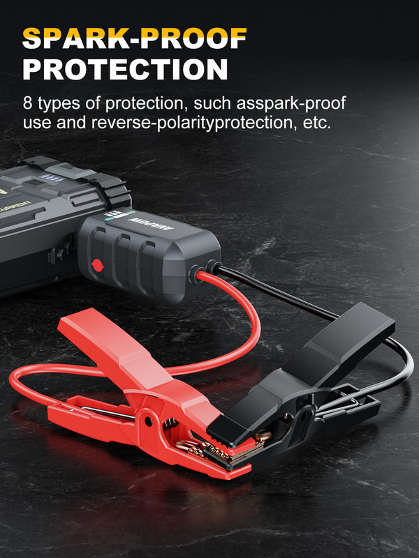 Car Jump Starter, 4000A Peak 27800mAh Battery Jump Starter (for All Gas or up to 10L Diesel), Battery Booster Power Pack, 12V Jump Box with LED Light, USB Quick Charge 3.0