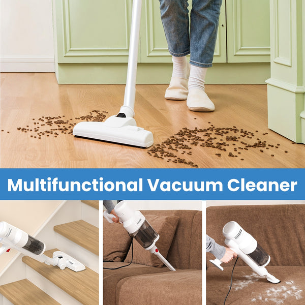VAVSEA Corded Vacuum Cleaner with 800ML Double Dust Cup Lightweight 16Kpa 600W Powerful Suction Stick Vacuum