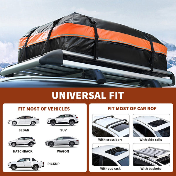 NEXPOW Car Rooftop Cargo Carrier Bag, 21 Cubic Feet 100% Waterproof Heavy Duty 840D Car Roof Bag