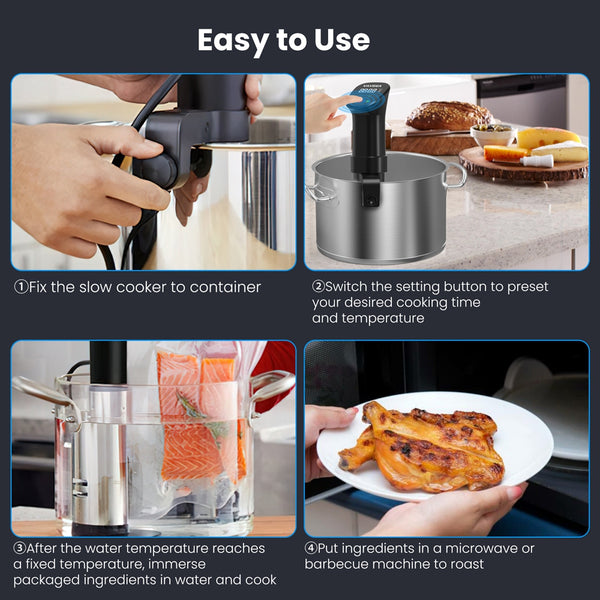 VAVSEA Sous Vide Machines with Digital Touch Screen and Accurate Temperature Time Control