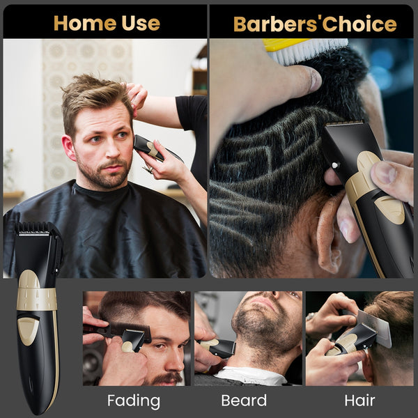 NEXPURE Hair Clippers for Men, Professional Cordless Clipper with Guide Comb, Low Nosie Grooming Kit for Men/Kids
