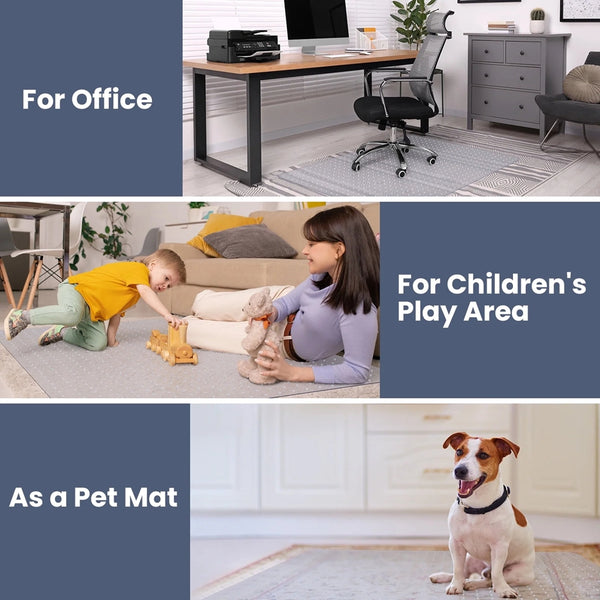 VAVSEA Office Chair Mat for Carpet Floor, Computer Desk Chair Mat, 36" x 48" Heavy Duty Polycarbonate Clear Floor Mat for Home Office