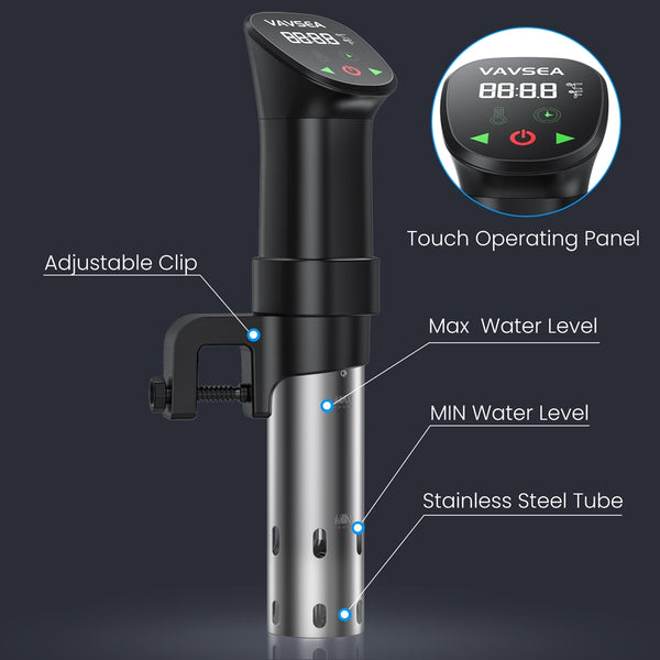 VAVSEA Sous Vide Machines with Digital Touch Screen and Accurate Temperature Time Control