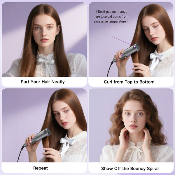 NEXPURE Curling Iron, Ionic Hair Crimper Tool, Hair Curler Waver Curling Wand with Ceramic 3 Barrel