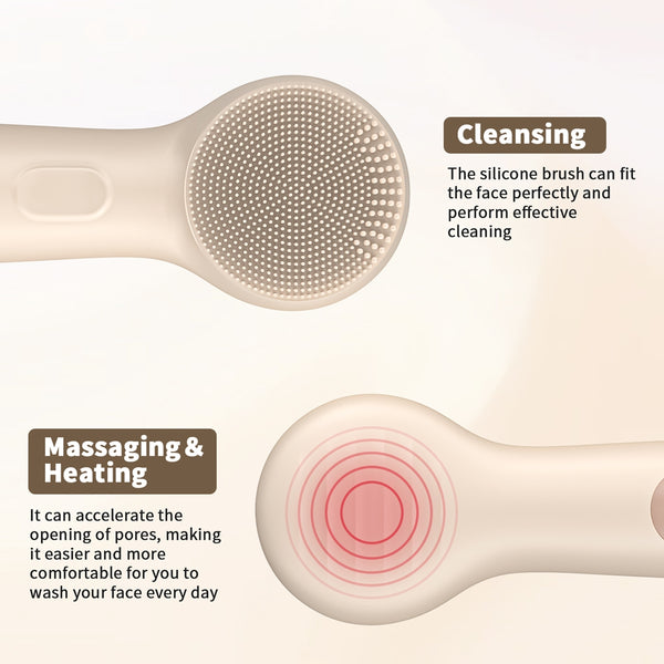 NEXPURE Facial Cleansing Brush,IPX7 Waterproof Sonic Face Brush for All Skin Types,Electric Silicone Face Scrubber for Cleansing
