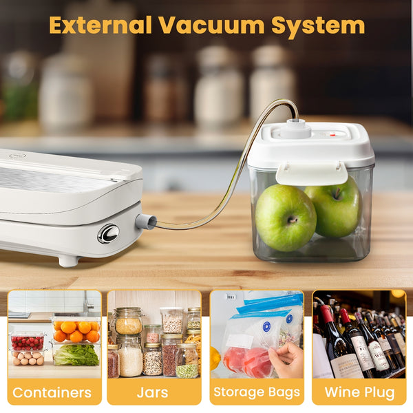 VAVSEA 75Kpa Food Vacuum Sealer Machine, Vacuum Sealer with Built-in 2 Cutters and 6 Modes for Sous Vide and Food Storage