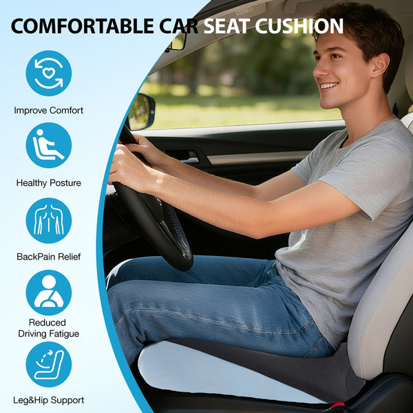 NEXPOW Car Seat Cushion, Memory Foam Seat Cushion for Driving for Back, Hip & Tailbone Pain Relief, Chair Cushion Non-Slip Design