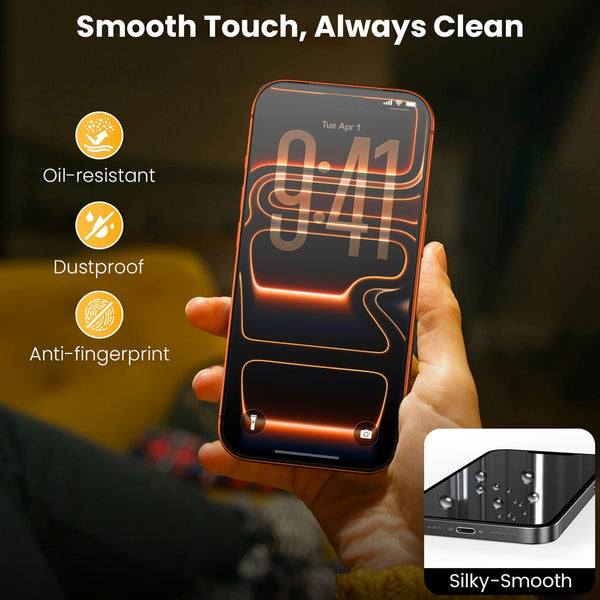 TOPVISION 3-Pack Screen Protector for iPhone 17 Pro(6.3"), HD Clear Tempered Glass, Case Friendly