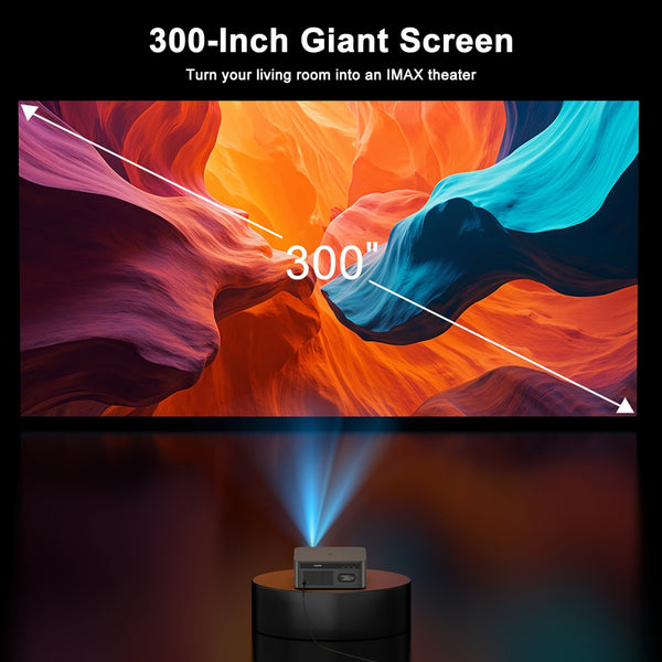 2500 ANSI Lumen Official Netflix Licensed 4K UHD Smart Projector, HAPPRUN Home Theater with Dolby Audio