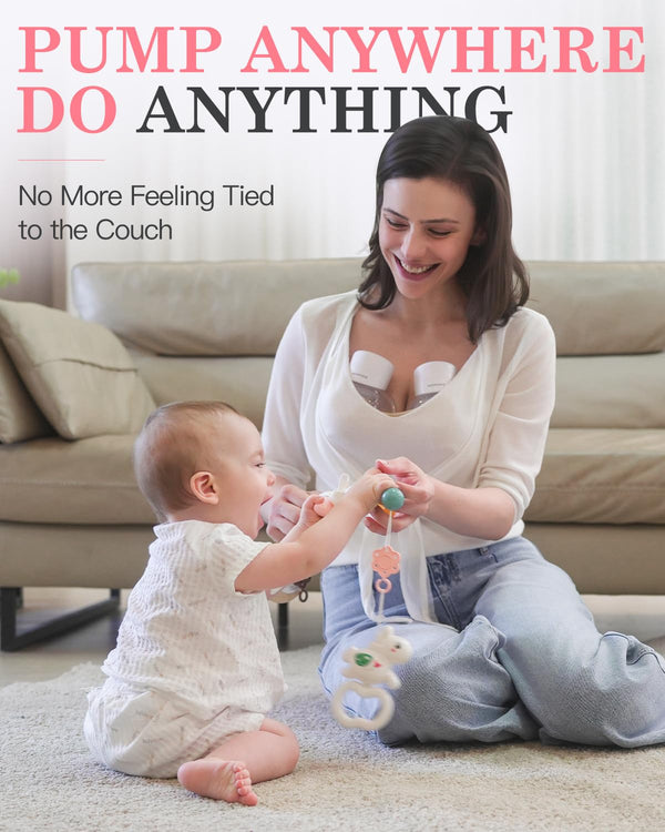 NICEGREEN Wearable Breast Pump S32, Hospital-Grade Hands-Free Electric Breastfeeding Pump, Portable Wireless Double Breast Pump